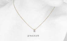 Load image into Gallery viewer, Round Yellow 14K Gold Diamond Solitaire Pendant
