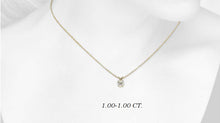 Load image into Gallery viewer, Round Yellow 14K Gold Diamond Solitaire Pendant
