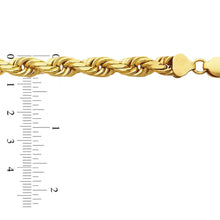 Load image into Gallery viewer, 10K Gold 8.0mm Diamond Cut Rope Bracelet
