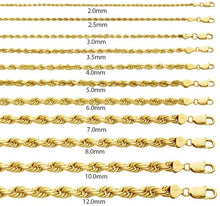 Load image into Gallery viewer, 10K Gold 1.5mm Diamond Cut Rope Bracelet
