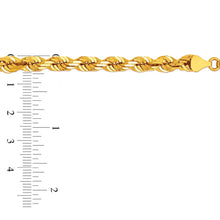Load image into Gallery viewer, 10K Yellow Gold 6.0MM Solid Rope Chain Diamond Cut Necklace
