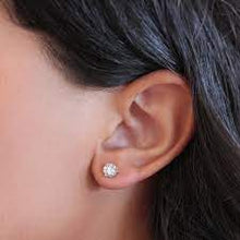 Load image into Gallery viewer, 14K LAB CREATED DIAMOND STUD EARRINGS (0.50CTW-2.00CTW)
