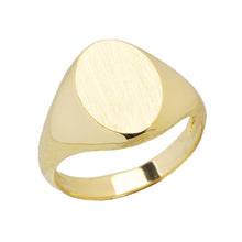 Load image into Gallery viewer, Personalized Oval Signet Men's Rings in Yellow 10K Gold
