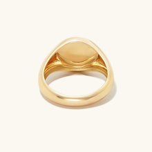 Load image into Gallery viewer, Personalized Round Signet Men's Rings in Yellow 10K Gold
