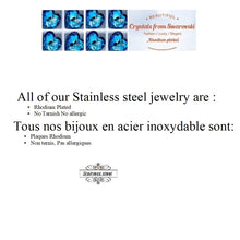 Load image into Gallery viewer, Stainless Steel Heart Earrings Made with Crystal from SWAROVSKI®-Sapphire
