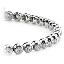 Load image into Gallery viewer, Diamond Bracelet In White Gold BEZEL (1.00 Ctw)
