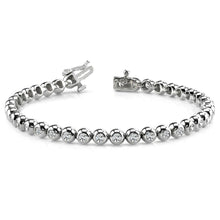 Load image into Gallery viewer, Diamond Bracelet In White Gold BEZEL (1.00 Ctw)
