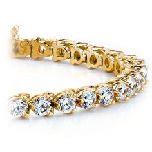 Load image into Gallery viewer, Diamond Tennis Bracelet In Yellow Gold 3 PRONGS 1.00 CTW
