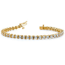 Load image into Gallery viewer, Diamond Tennis Bracelet In Yellow Gold 3 PRONGS 1.00 CTW
