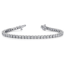 Load image into Gallery viewer, Diamond Tennis Bracelet In White Gold 4 PRONGS 4.00 CTW
