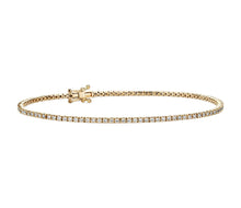 Load image into Gallery viewer, Four Prong Diamond Tennis Bracelet In 14K White/Yellow Gold (1.00 Ctw)
