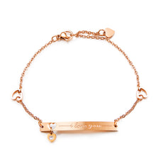 Load image into Gallery viewer, Fancy Stainless steel 'I Love You" Bracelet
