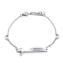 Load image into Gallery viewer, Fancy Stainless steel 'I Love You" Bracelet
