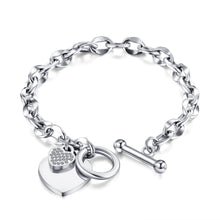 Load image into Gallery viewer, Fancy Stainless steel HEART Bracelet

