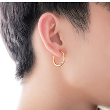Load image into Gallery viewer, Fancy Stainless steel Hoops Silver Color Earrings
