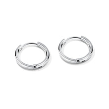 Load image into Gallery viewer, Fancy Stainless steel Hoops Silver Color Earrings
