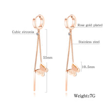 Load image into Gallery viewer, Fancy stainless steel jewelry BUTTERFLY Earrings
