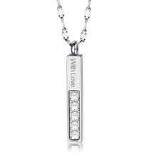 Load image into Gallery viewer, BAR CZ NECKLACE
