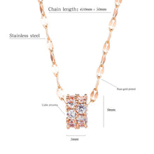 Load image into Gallery viewer, CYLINDER CZ NECKLACE
