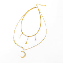 Load image into Gallery viewer, MOON AND STAR NECKLACE
