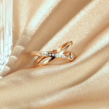 Load image into Gallery viewer, Stainless Steel Gold Plated RING WITH CZ
