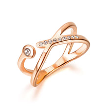 Load image into Gallery viewer, Stainless Steel Gold Plated RING WITH CZ
