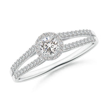 Load image into Gallery viewer, Round Diamond Halo Engagement Ring (Split)
