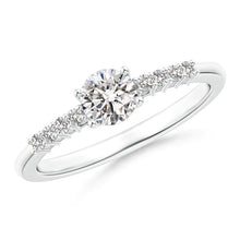 Charger l'image dans la galerie, Diamond Classic Solitaire Ring Round 14K White Gold
