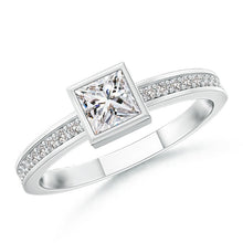 Charger l'image dans la galerie, Diamond Princess Ring 14K White Gold
