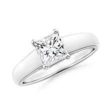 Load image into Gallery viewer, Diamond Princess Cut Solitaire Engagement Ring
