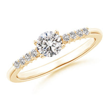 Charger l'image dans la galerie, Diamond Classic Solitaire Ring Round 14K Yellow Gold
