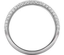 Load image into Gallery viewer, Diamond Wedding Micropavé Ring in 14K White Gold (1/3 ctw.)
