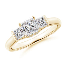 Load image into Gallery viewer, 3-Stone Princess Cut Diamond Engagement Ring
