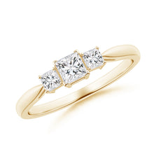 Load image into Gallery viewer, 3-Stone Princess Cut Diamond Engagement Ring

