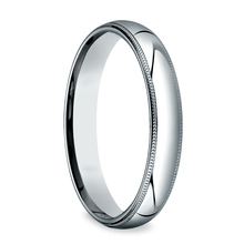 Load image into Gallery viewer, Gold wedding Bands White Milgrain Comfort Fit-4.0MM
