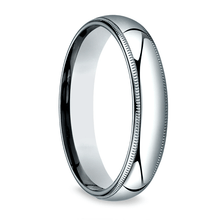 Load image into Gallery viewer, Gold wedding Bands White Milgrain Comfort Fit-5MM
