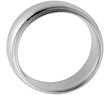 Load image into Gallery viewer, Gold wedding Bands White Milgrain Comfort Fit-6MM
