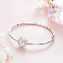 Load image into Gallery viewer, 925 Silver HALO Bangle Pave with AAA-Zircon Made with "Crossfor Component"-Dancing Stones
