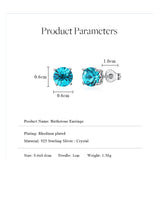 Load image into Gallery viewer, Silver Studs 6 mm Made with Crystals From SWAROVSKI(R)-Amethyst
