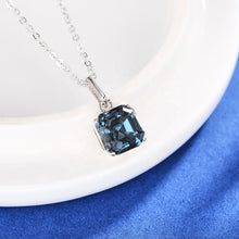 Load image into Gallery viewer, 925 Sterling Silver Pendant Made with Sapphire Crystals from Swarovski(R)
