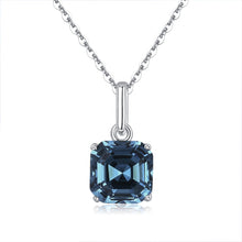 Load image into Gallery viewer, 925 Sterling Silver Pendant Made with Sapphire Crystals from Swarovski(R)
