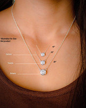 Load image into Gallery viewer, 10K SOLID WHITE GOLD CLASSIC ROUND CUBIC ZIRCONIA SOLITAIRE PENDANT-5mm-1/2CT
