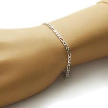 Load image into Gallery viewer, Sterling Silver 3 mm Figaro Bracelet
